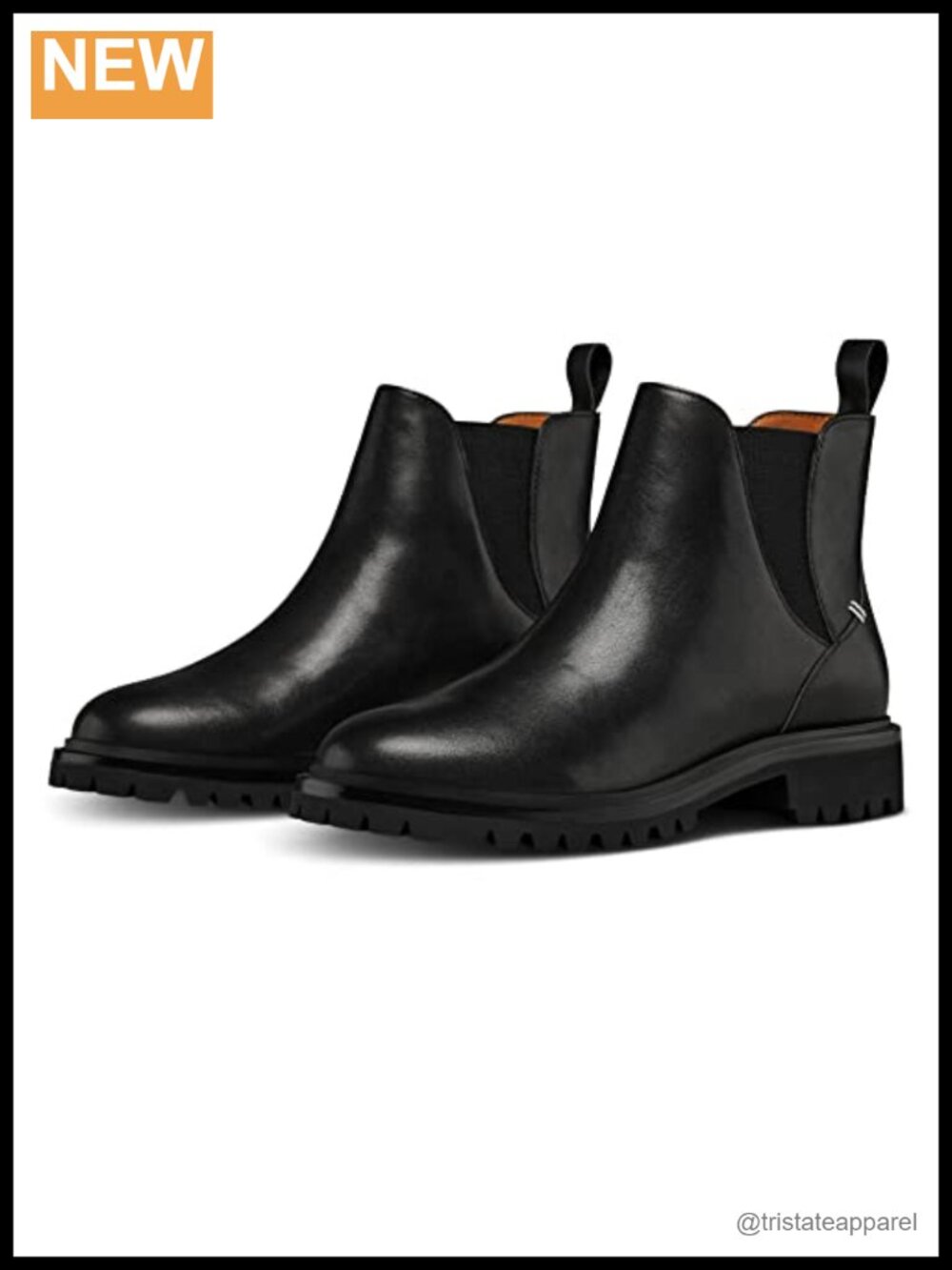 Leather Ankle Boots Chelsea Pull-On Flat Booties Women's